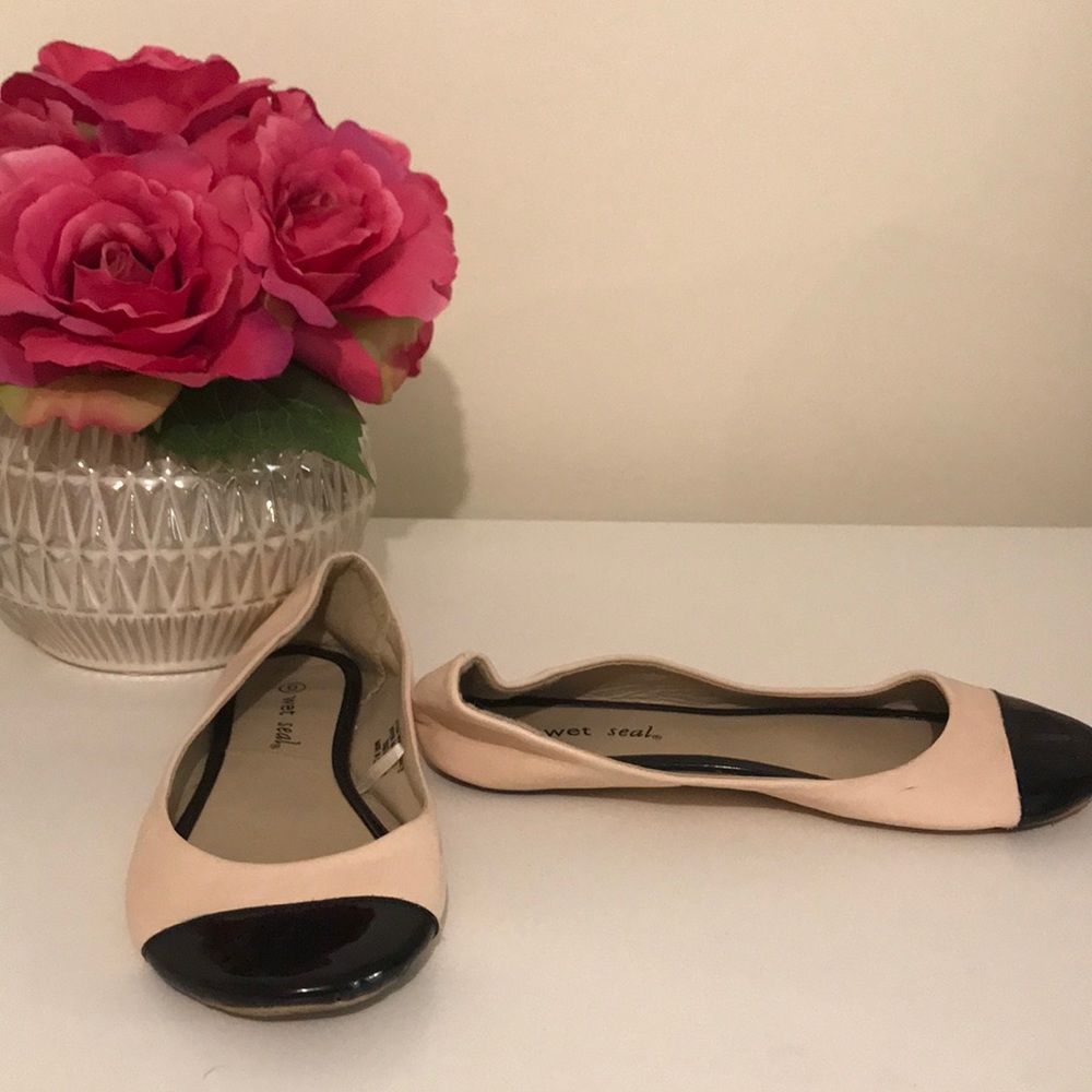 Wet seal color block flats